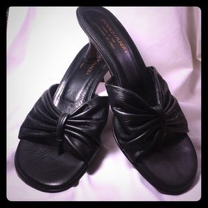 Donald J Pliner Black Slip-On kitten Heel